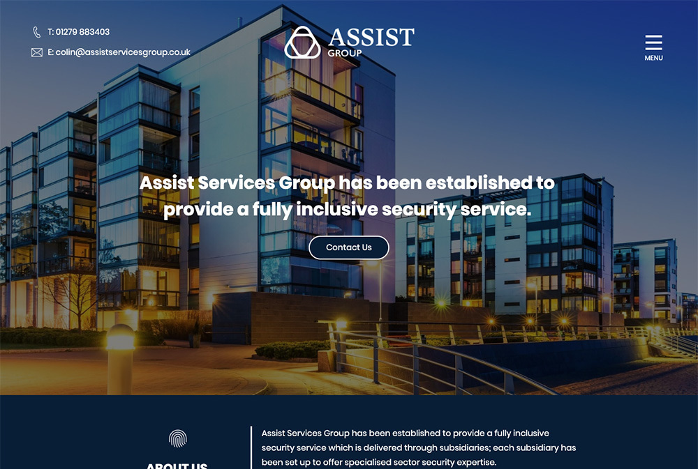 Assist Group website design
