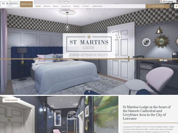 St Martin's Lodge website design