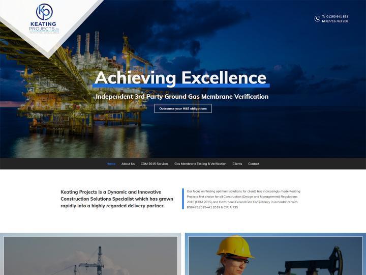 Keating Projects website design