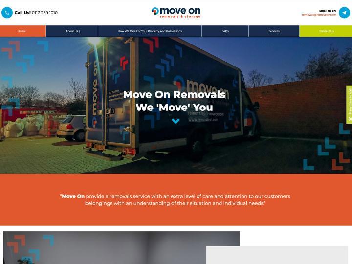 Move On Removals & Storage website design
