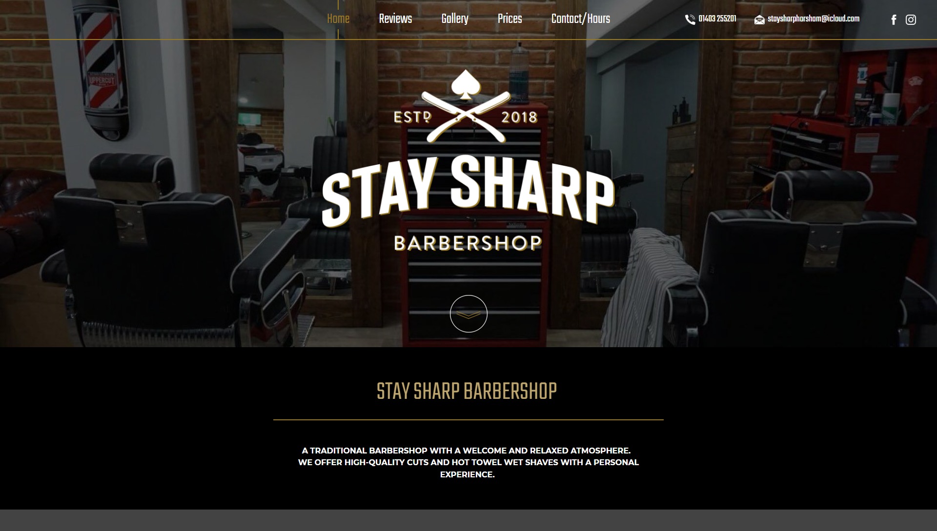 Stay Sharp Barber Shop website